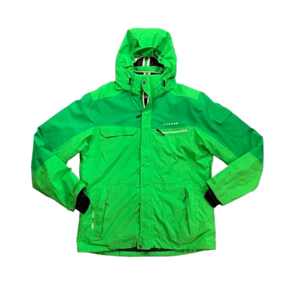 Dare 2B Snowboarding Jacket Mens 44 Grass Green Lined Hooded Ski Snow Vented
